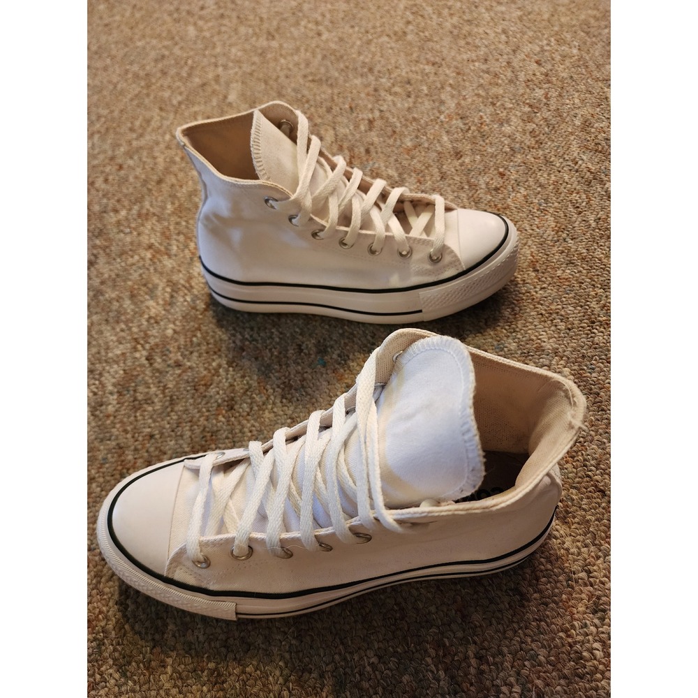 Converse Chuck Taylor All Star Lift Platform Canvas White High Top W8 - Picture 4 of 9